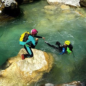 Nager dans le Verdon - canyoning dans la Ferné avec Rocksiders